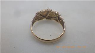 Lady's 10K Yellow Gold Leaf Pattern Ring 3.9g Size:11